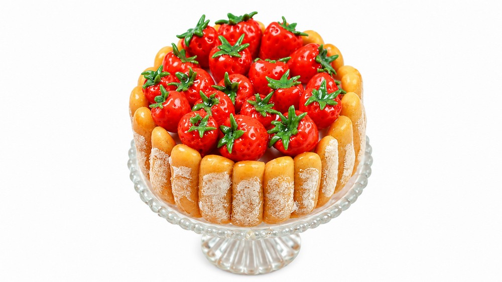 DIY Polymer Clay Strawberry Cake Pattern 6