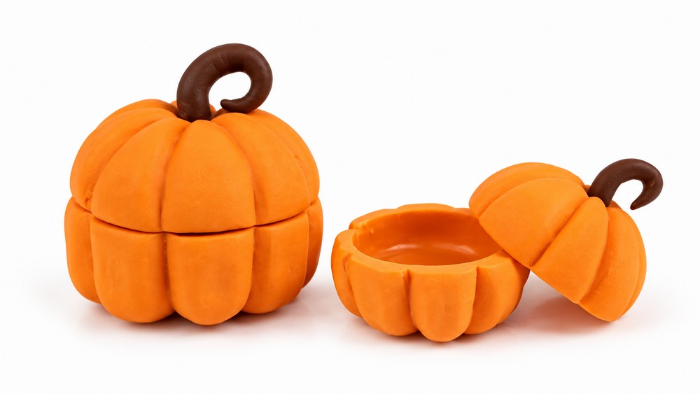 DIY Polymer Clay Pumpkin Trinket Box Tutorial 6