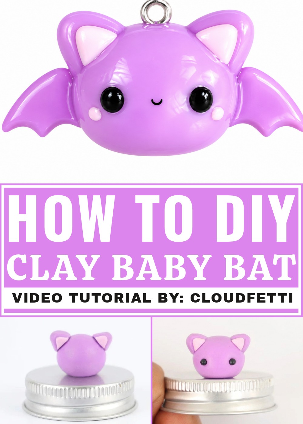 DIY Polymer Clay Baby Bat Pattern