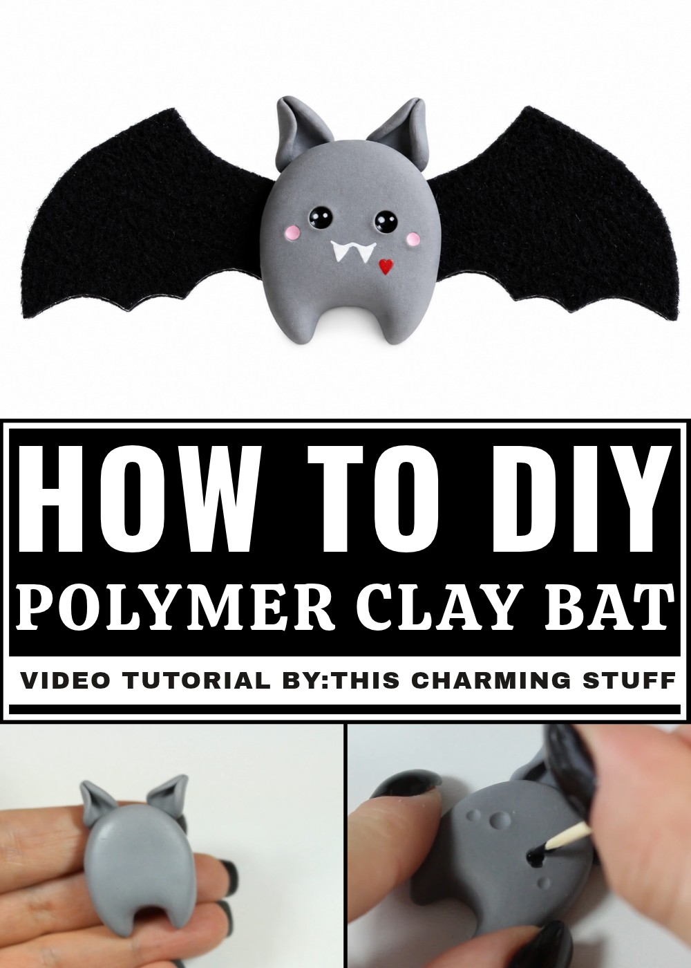 DIY Polymer Clay Bat Pattern