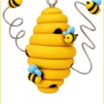 DIY Polymer Clay Beehive With Bees Tutorial 7