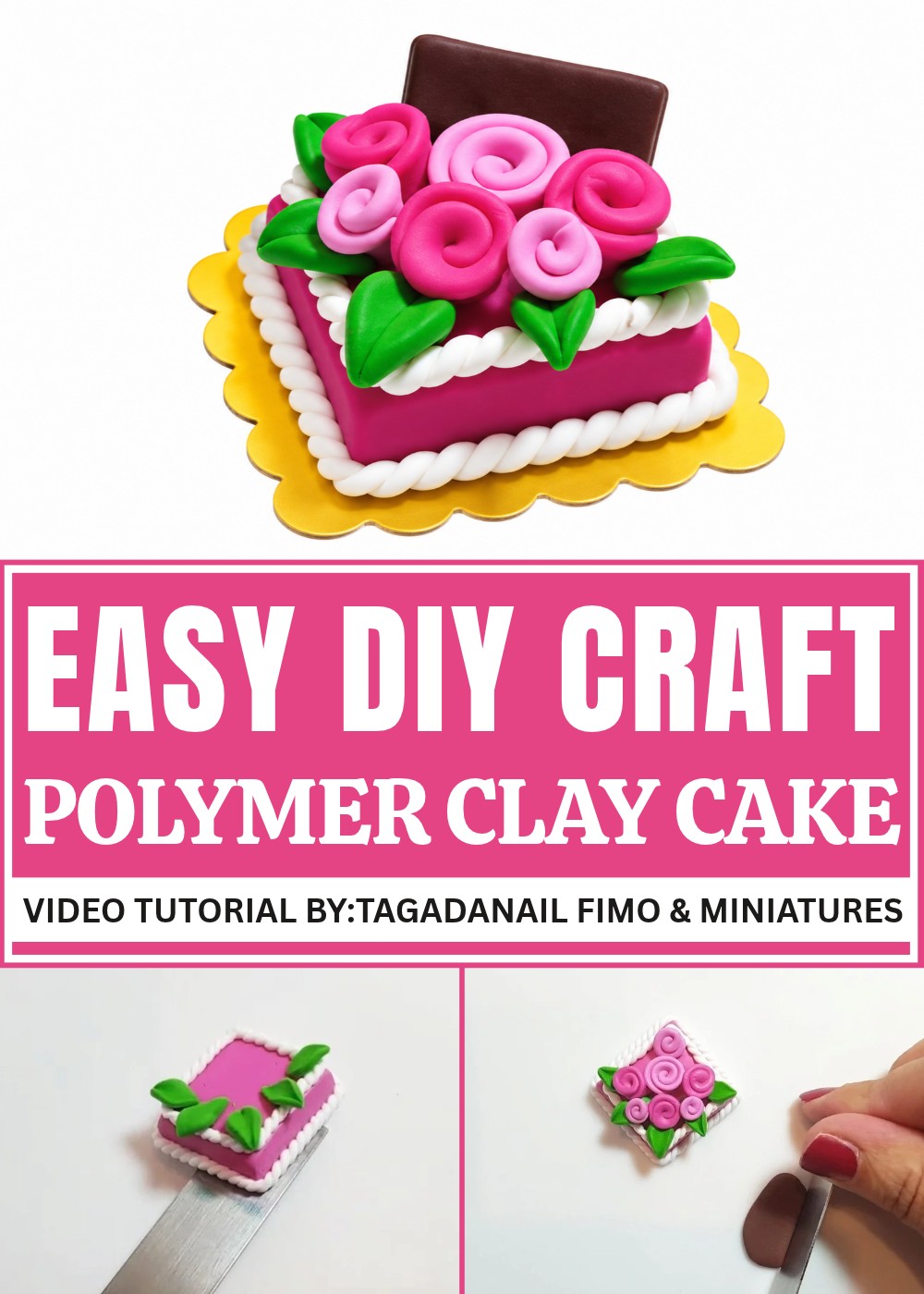 DIY Polymer Clay Cake Pattern