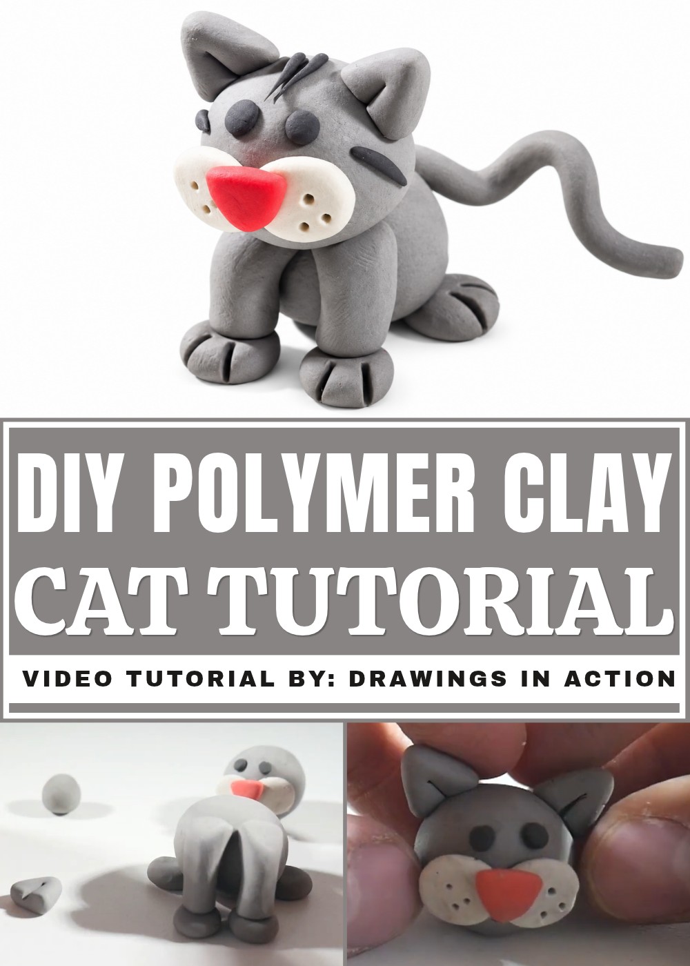 DIY Polymer Clay Cat Tutorial