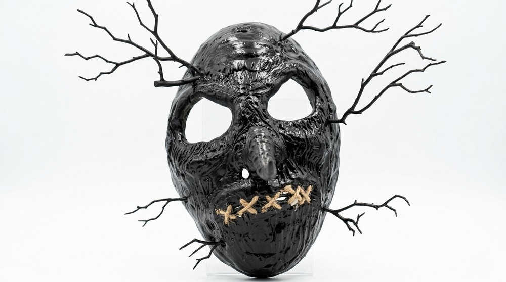 DIY Polymer Clay Creepy Snowman Mask Pattern 4