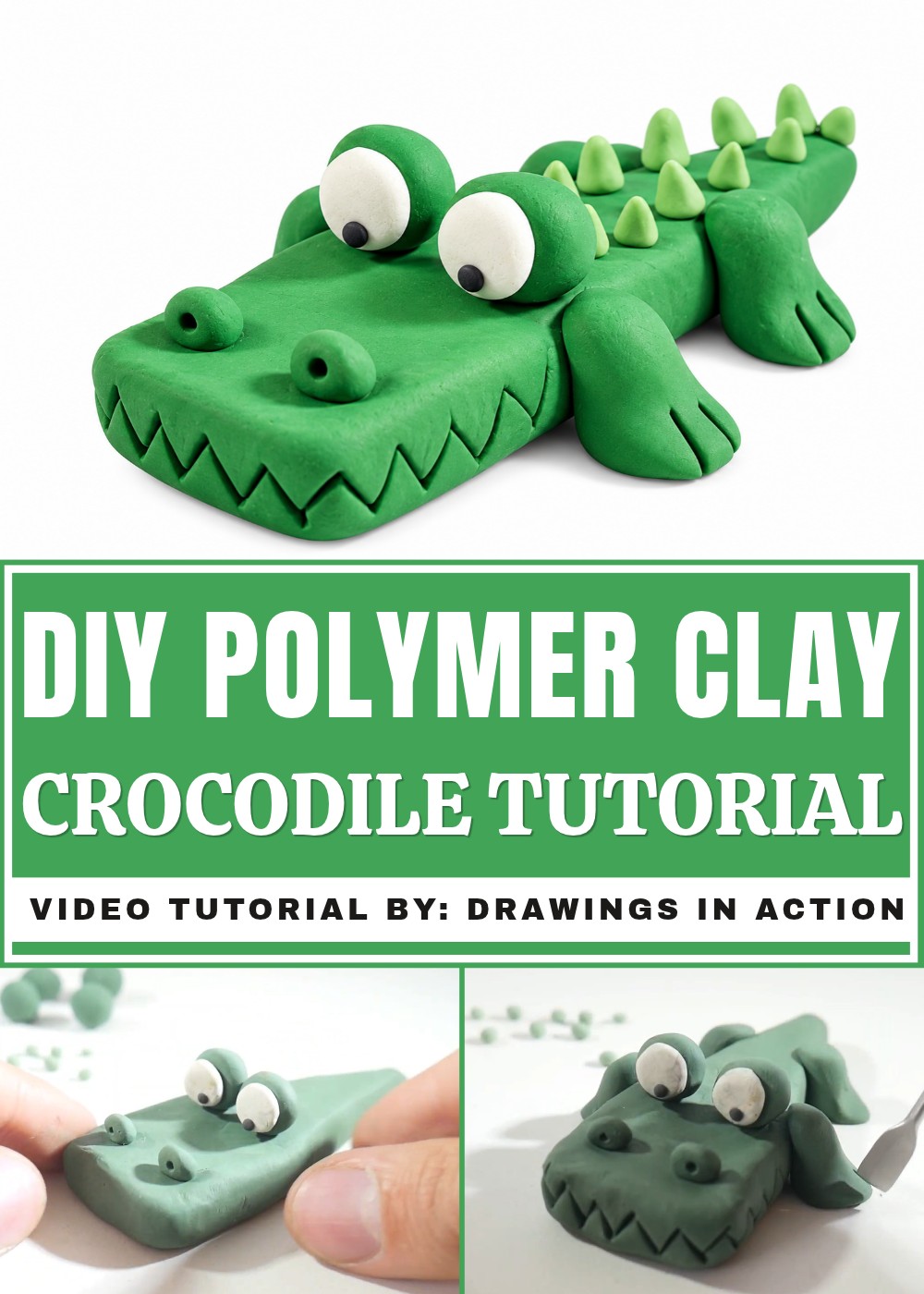 DIY Polymer Clay Crocodile Tutorial