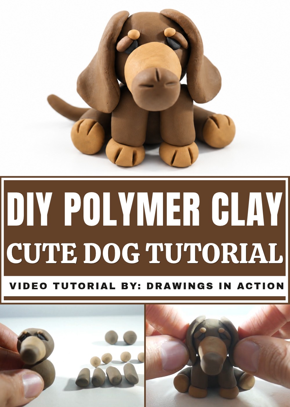 DIY Polymer Clay Cute Dog Tutorial