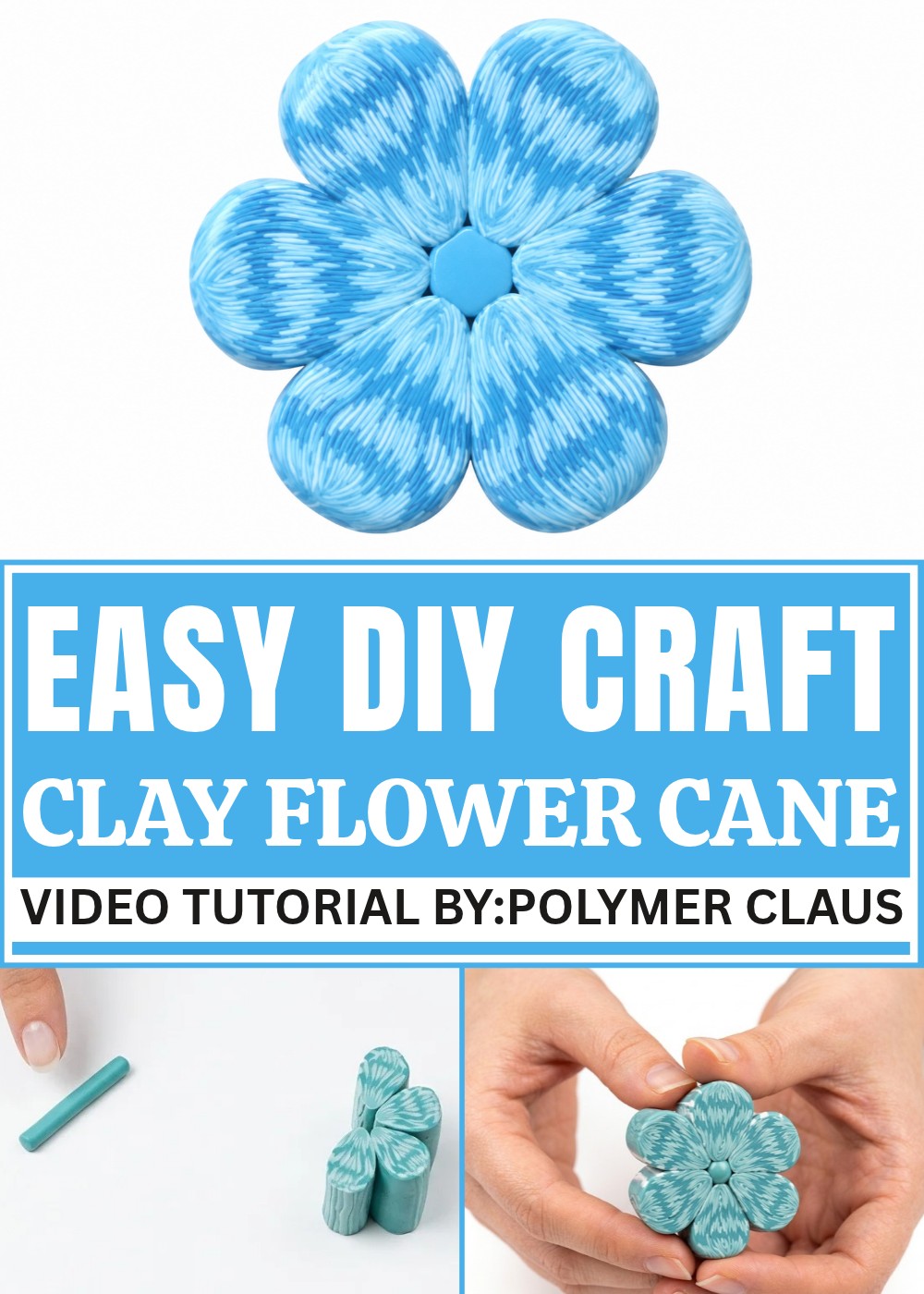 DIY Polymer Clay Flower Cane Pattern