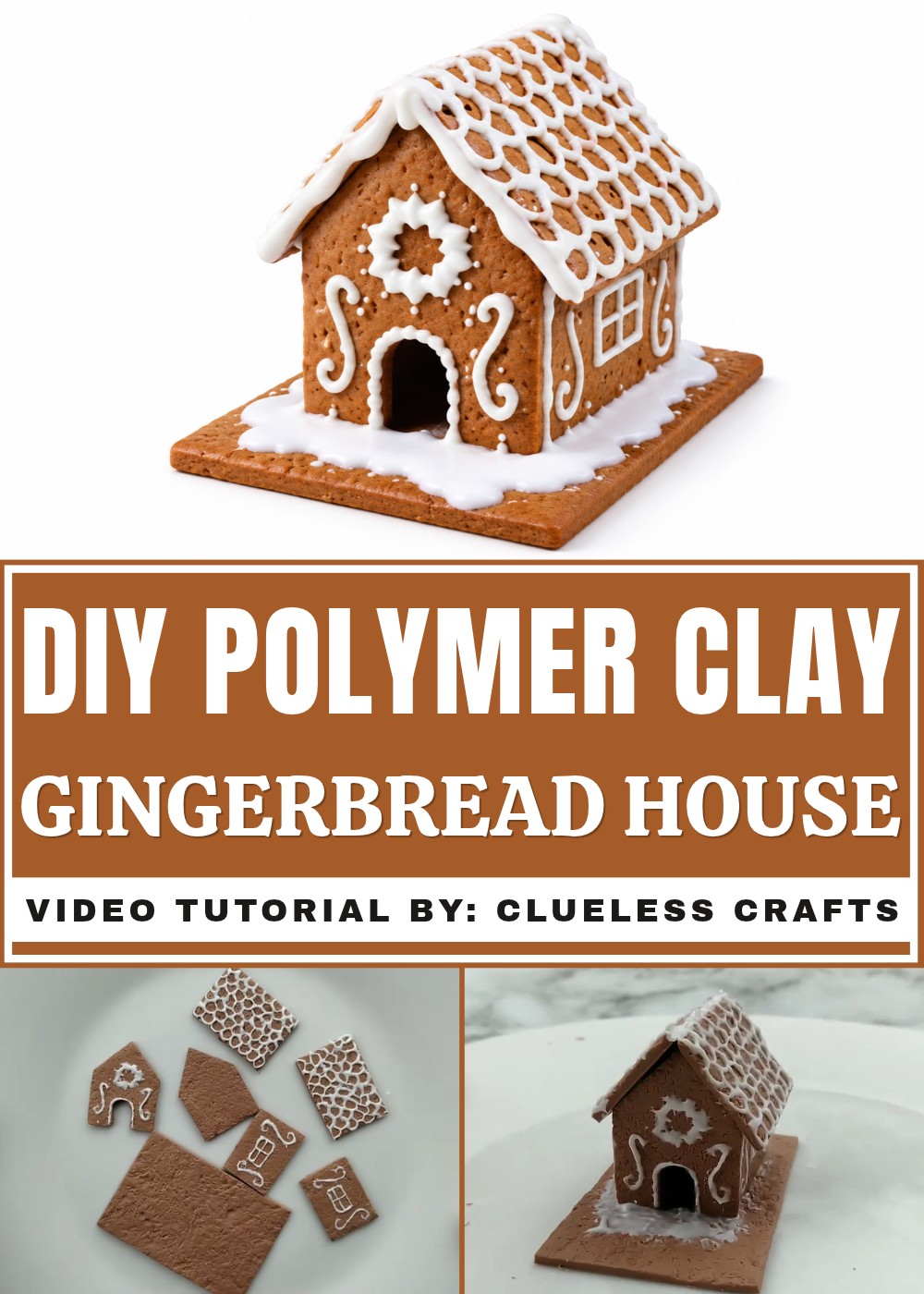 DIY Polymer Clay Gingerbread House Tutorial