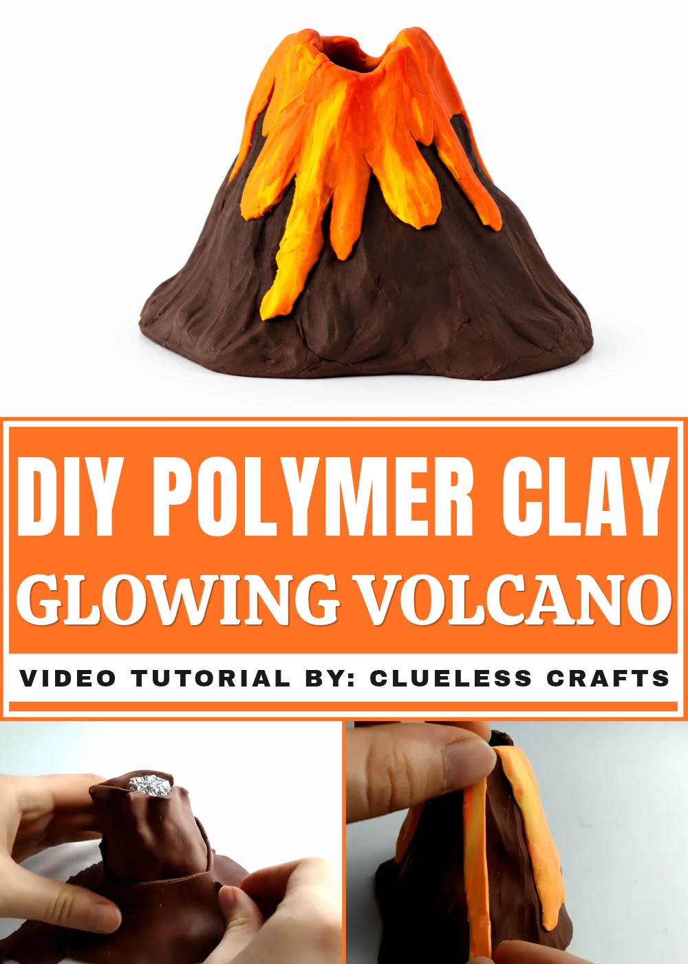 DIY Polymer Clay Glowing Volcano Tutorial
