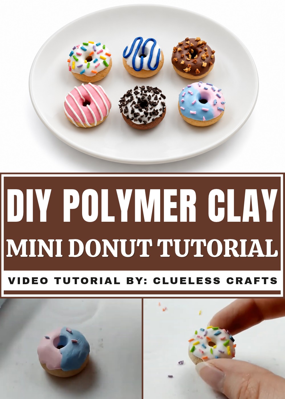 DIY Polymer Clay Mini Donut Tutorial