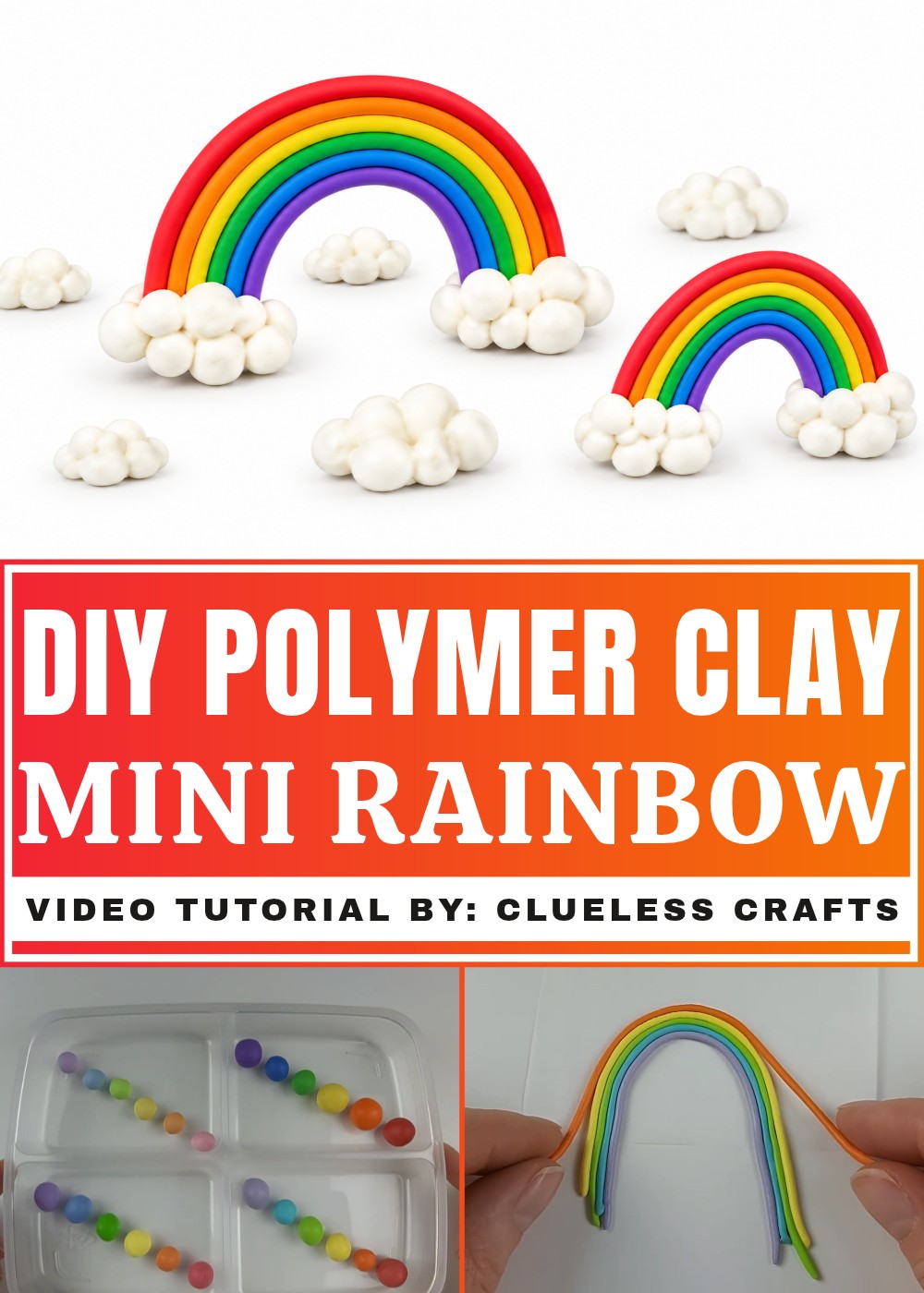 DIY Polymer Clay Mini Rainbow Tutorial
