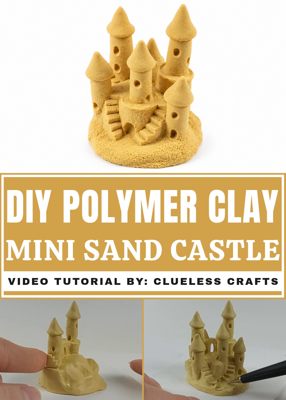 DIY Polymer Clay Mini Sand Castle Pattern