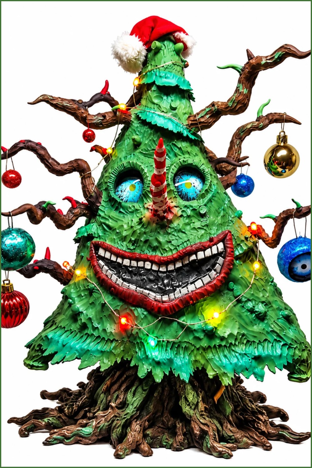 DIY Polymer Clay Monster Christmas Tree Pattern 7
