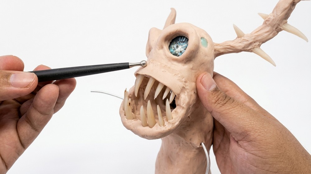 DIY Polymer Clay Monster Incense Burner Pattern 4