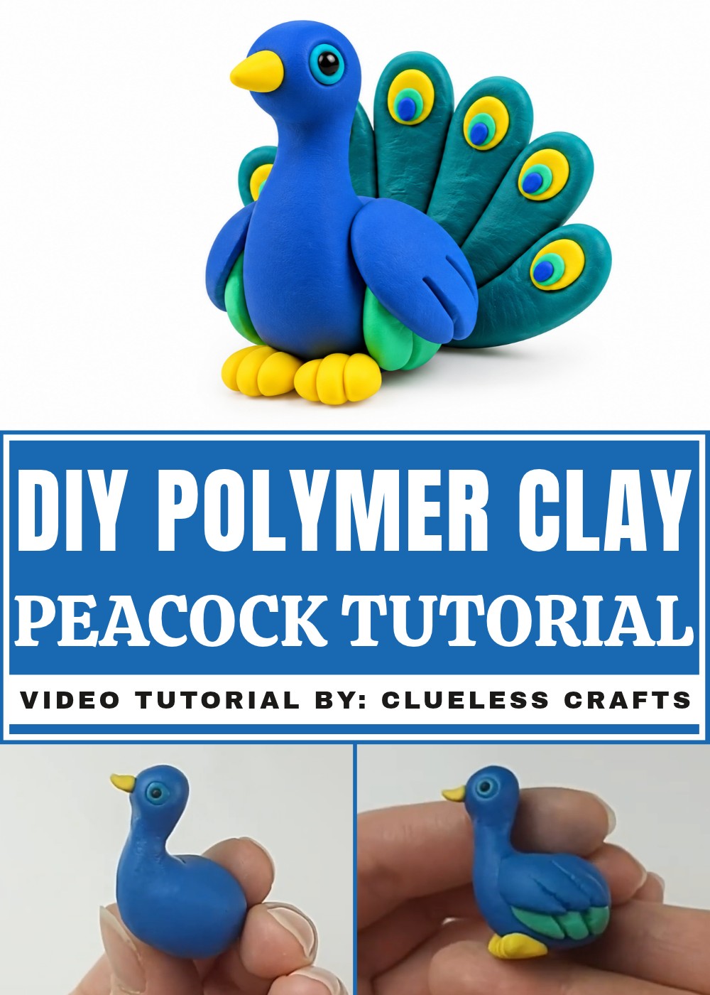 DIY Polymer Clay Peacock Tutorial