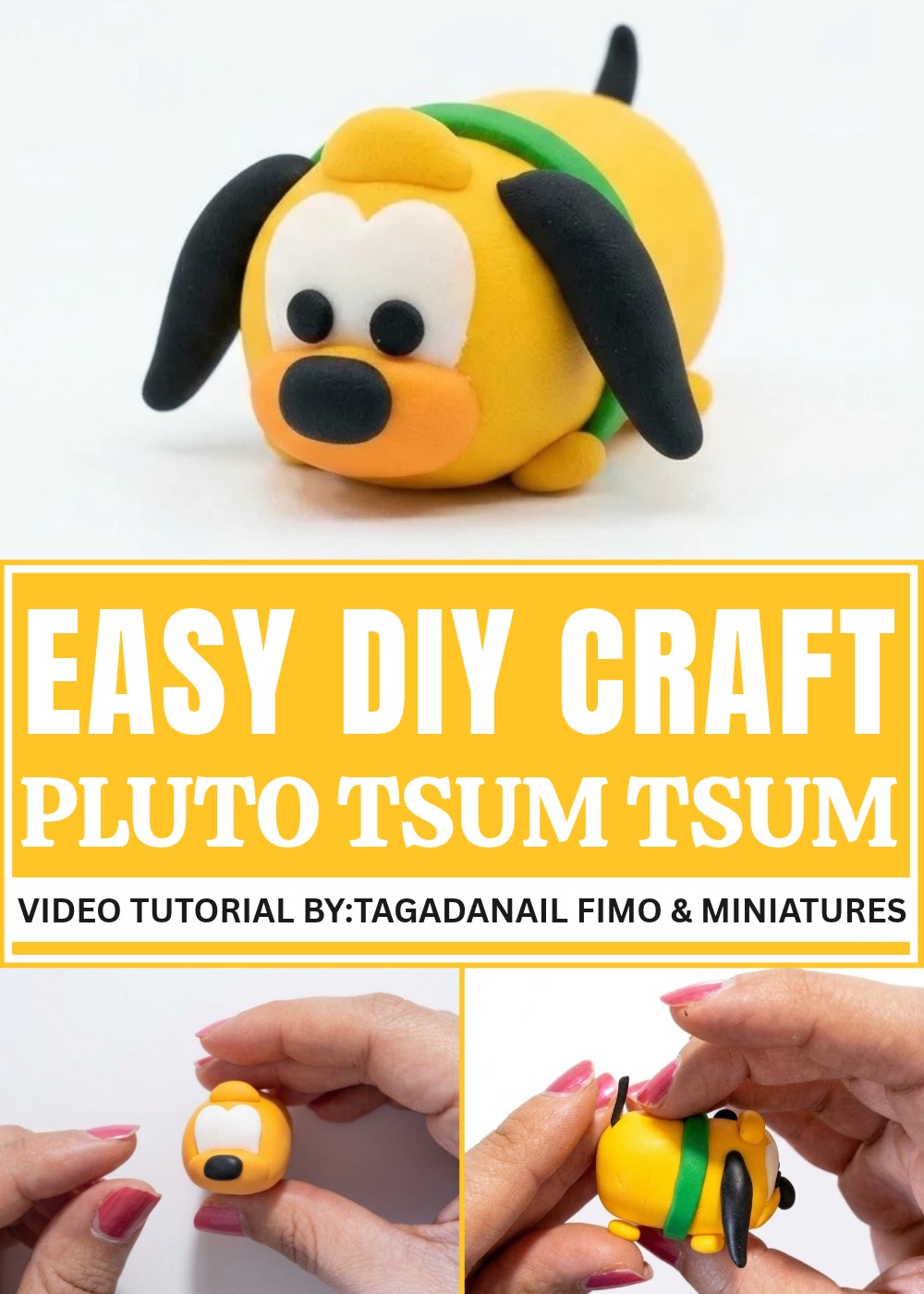 DIY Polymer Clay Pluto Tsum Tsum Pattern