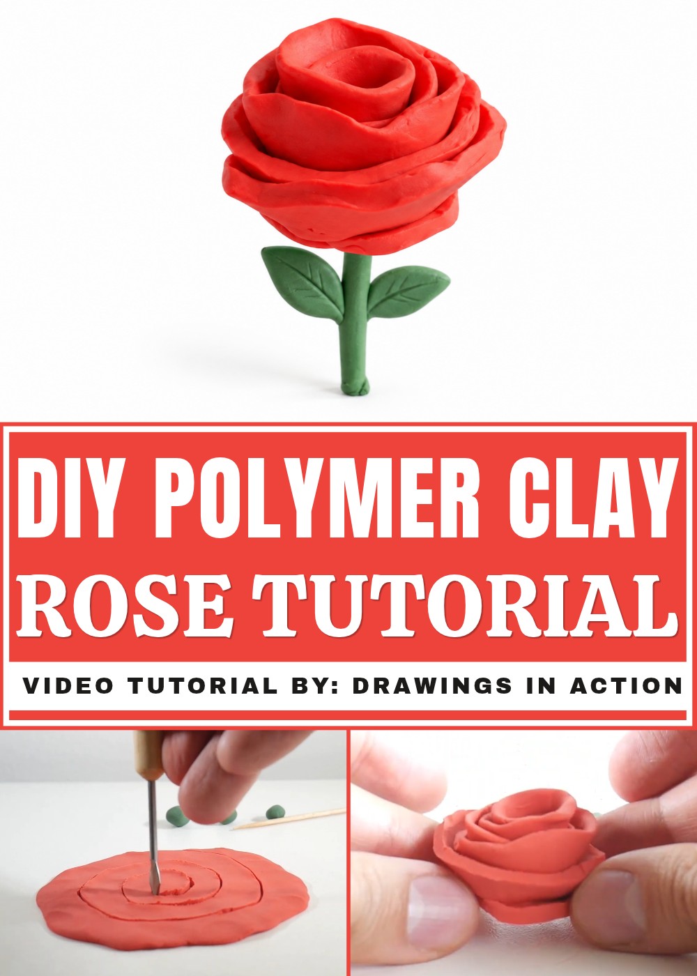 DIY Polymer Clay Rose Tutorial