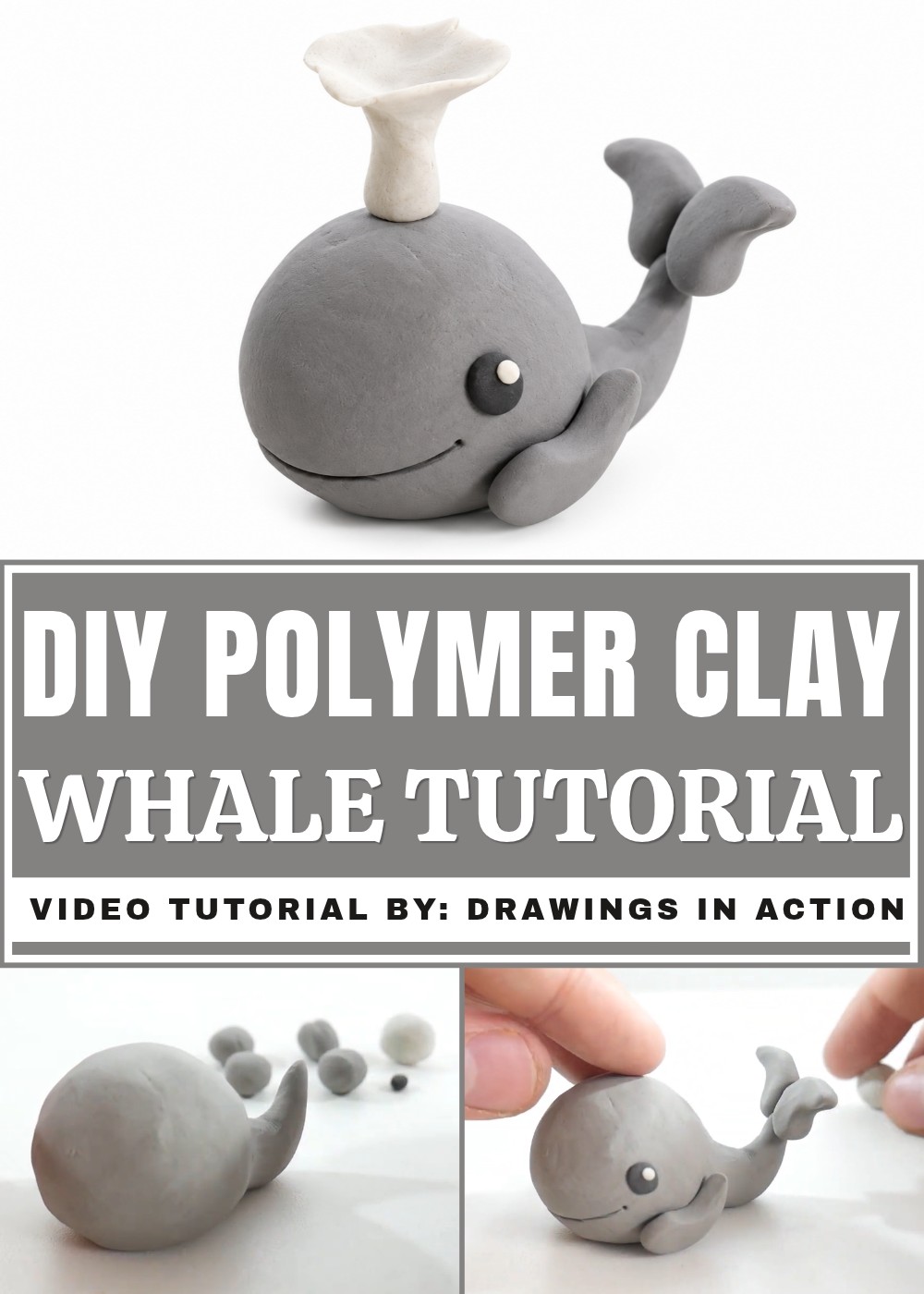 DIY Polymer Clay Whale Tutorial