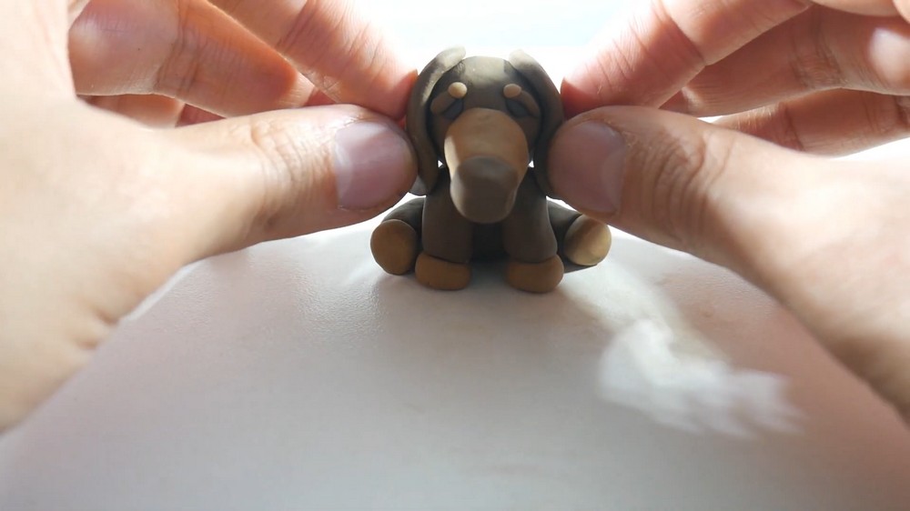 DIY Polymer Clay Cute Dog Tutorial 5