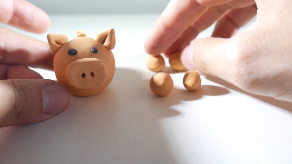DIY Polymer Clay Pig Tutorial 5