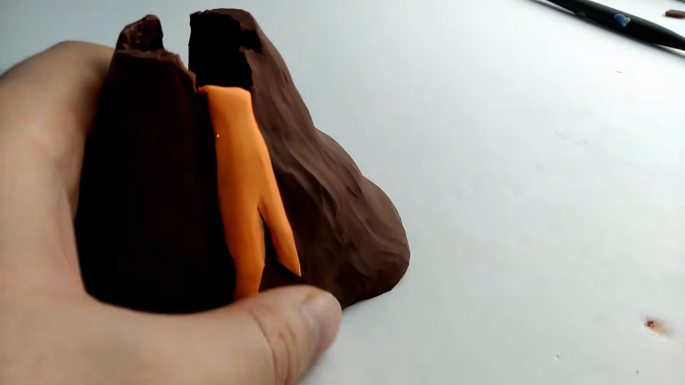 DIY Polymer Clay Glowing Volcano Tutorial 4