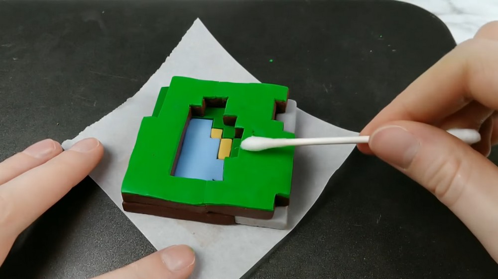 DIY Polymer Clay Minecraft Jungle Biome Pattern 3