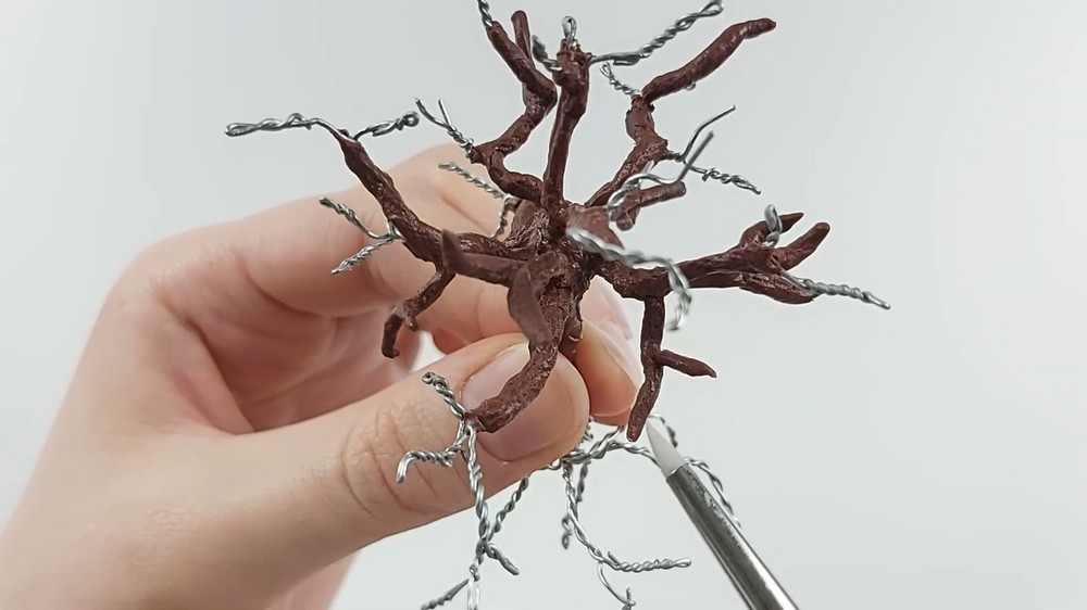 DIY Polymer Clay Mini Haunted Tree Tutorial 2