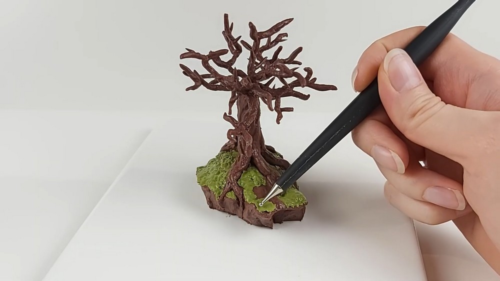 DIY Polymer Clay Mini Haunted Tree Tutorial 4