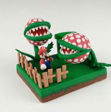 DIY Polymer Clay Piranha Plant from Super Mario Tutorial 6