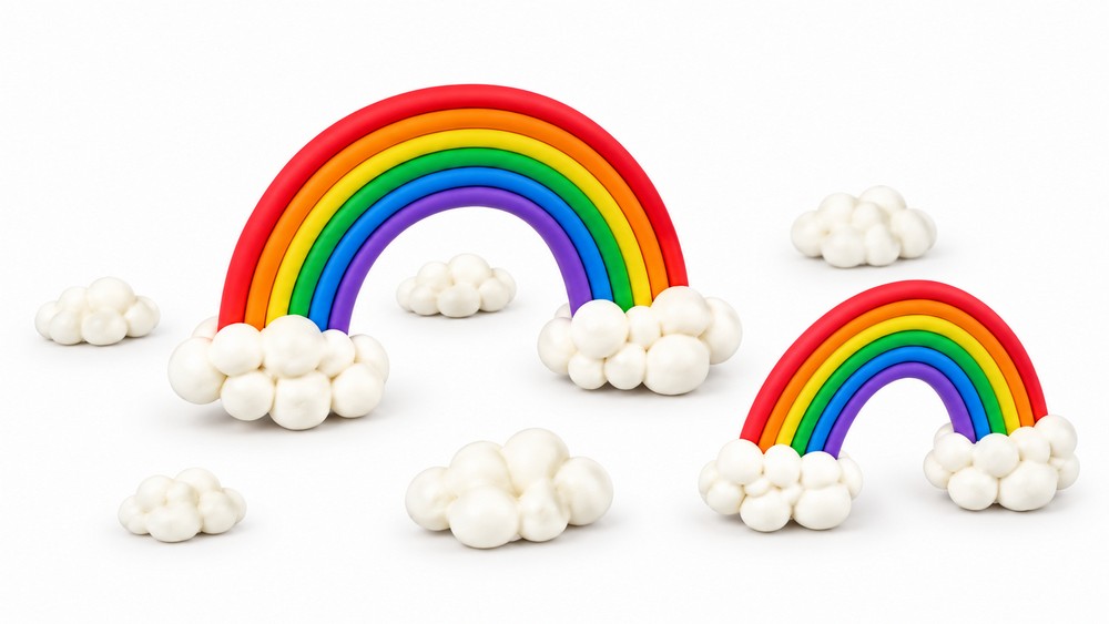 DIY Polymer Clay Mini Rainbow Tutorial 6
