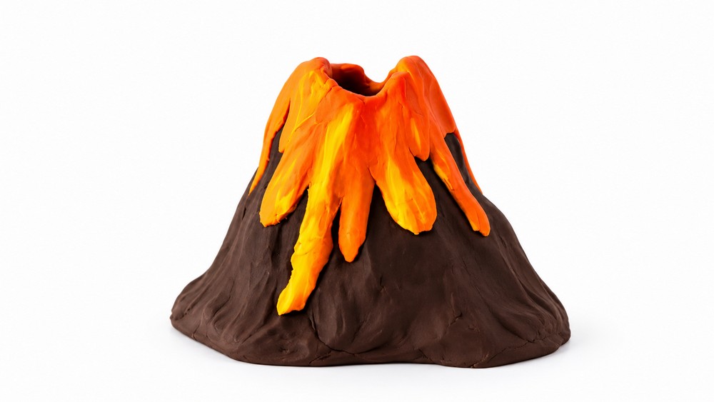 DIY Polymer Clay Glowing Volcano Tutorial 6