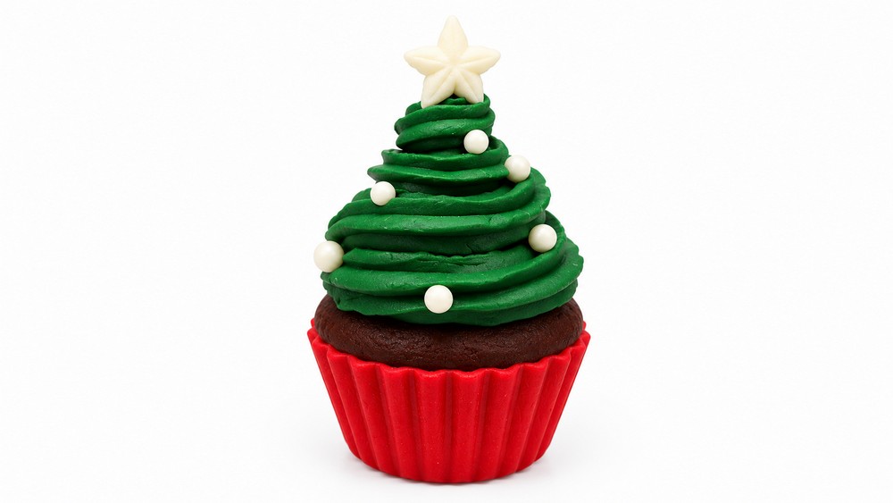DIY Polymer Clay Christmas Tree Cupcake Tutorial 6