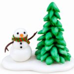 DIY Polymer Clay Snowman And Tree Tutorial 6