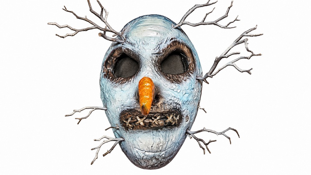 DIY Polymer Clay Creepy Snowman Mask Pattern 6